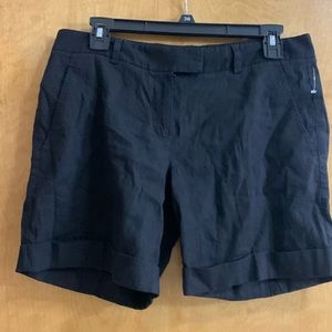 Theory black shorts. Linen